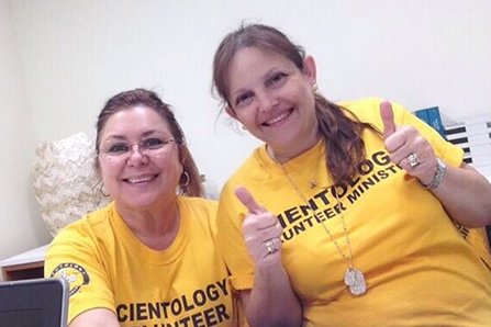 Ms. Diana Pedroni (right), Public Affairs Director of the Church of Scientology Miami and a few dozen Scientology Volunteer Ministers will be at the Church of Scientology Miami, available to help.
