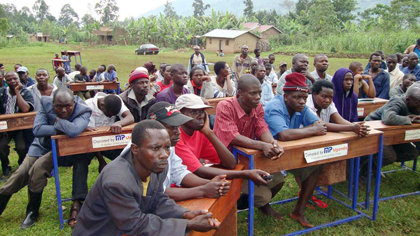 Residents of Bududa, Uganda, receive training from Scientology Volunteer Ministers.