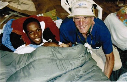 Ralph and Ayal in the Miami University Tent Hospital in Port-au-Prince