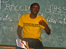 One of the Scientology Assist seminars, delivered in September in Haiti.